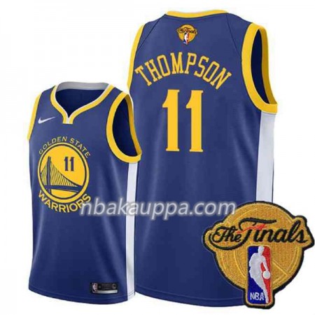 Golden State Warriors Klay Thompson 11 2018 NBA Finals Patch Nike Sininen Pelipaidat Swingman - Miesten